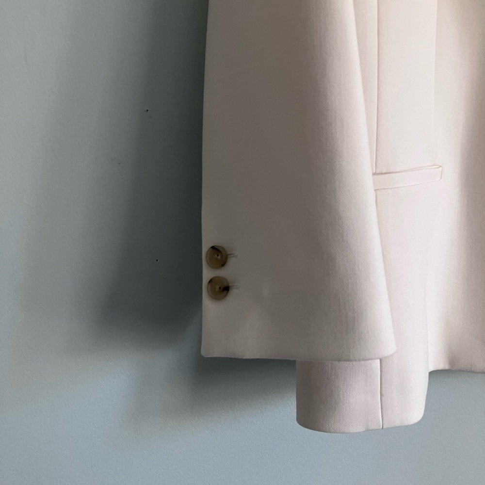 VINCE Shrunken Elegant Cream Blazer Size 14 - Picture 5 of 13